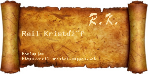 Reil Kristóf névjegykártya